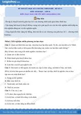 Đề thi giữa kì 1 Sinh 10 Kết nối tri thức - Đề số 13